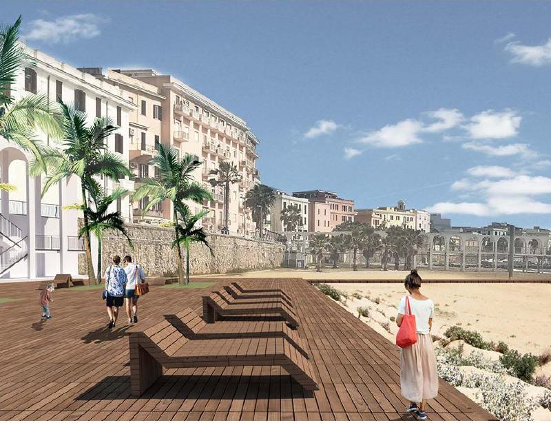 Intervento di riqualificazione urbana a Civitavecchia con realizzazione di pista ciclabile e sistemazione di piazze pubbliche