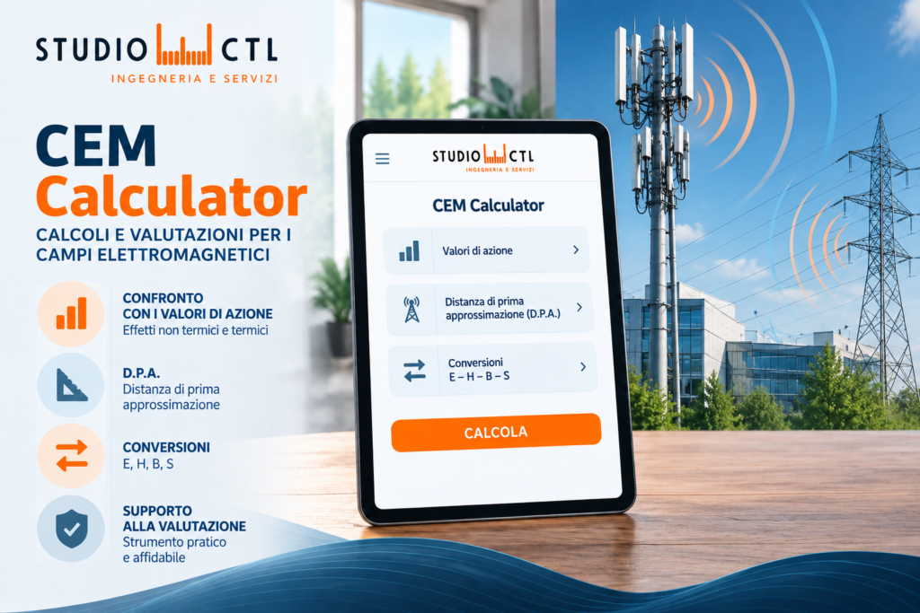 CEM Calculator Studio CTL per il calcolo e la valutazione dei campi elettromagnetici