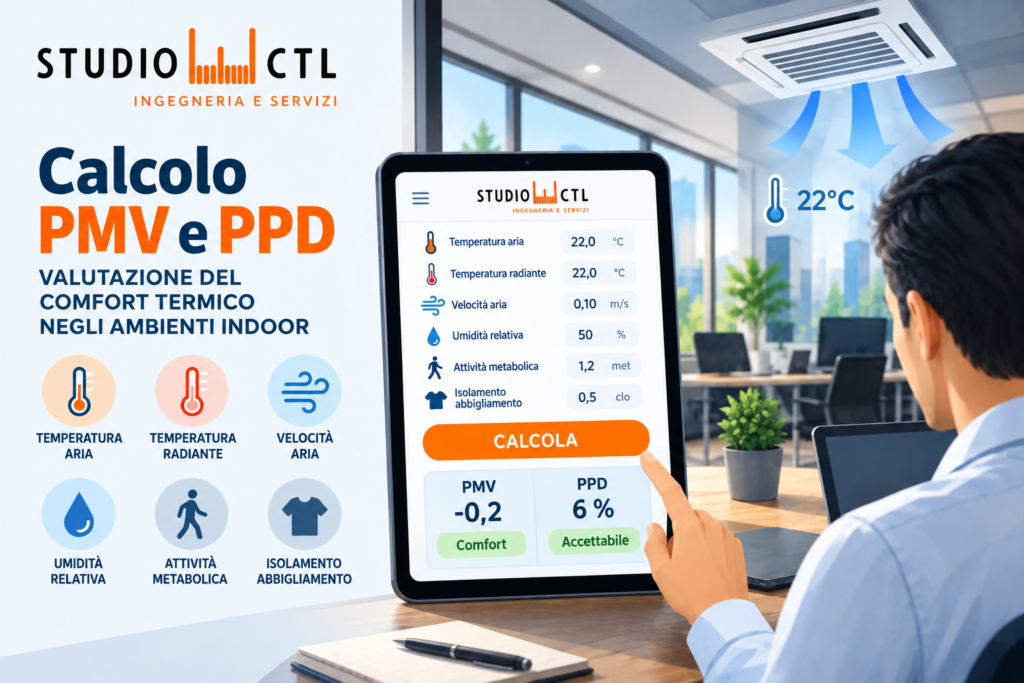 Calcolo PMV e PPD per la valutazione del comfort termico – App Studio CTL