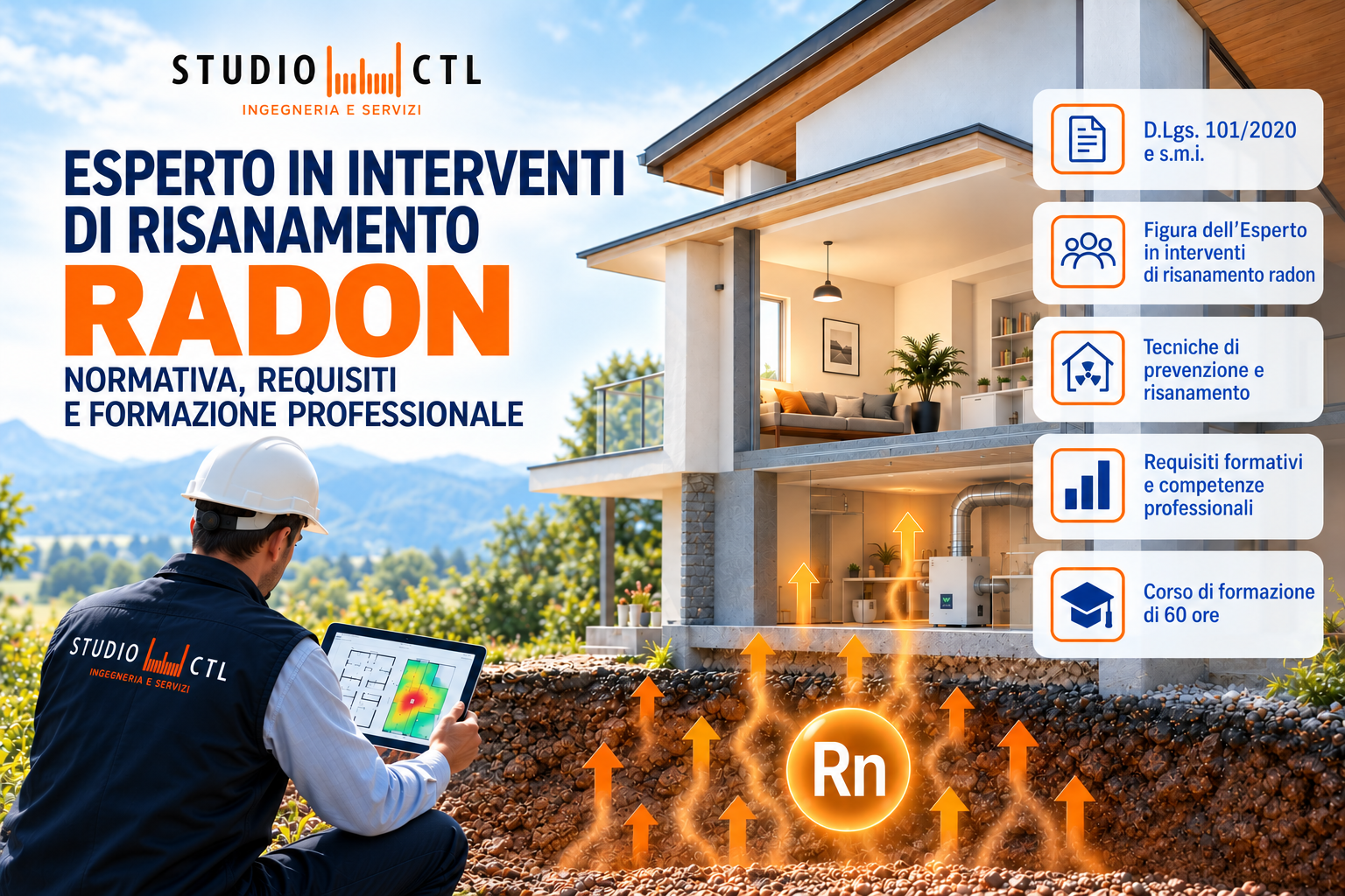 Esperto in interventi di risanamento radon - D.Lgs. 101/2020